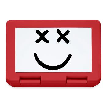 Dead Smiley Crossed Eyed Smiley - Lunchbox - red - Front