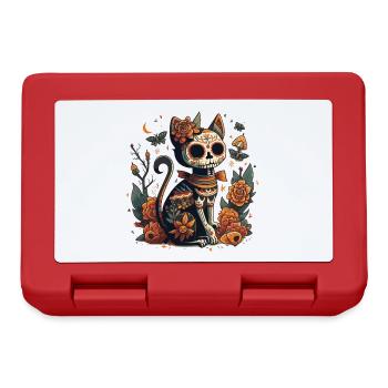 Day of the Dead Cat - Lunchbox - red - Front