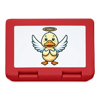 Cute Duck Angel Cartoon Wings Halo - Lunchbox - red - Front