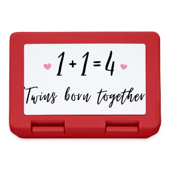 Twins born together - Brotdose - Rot - Vorne
