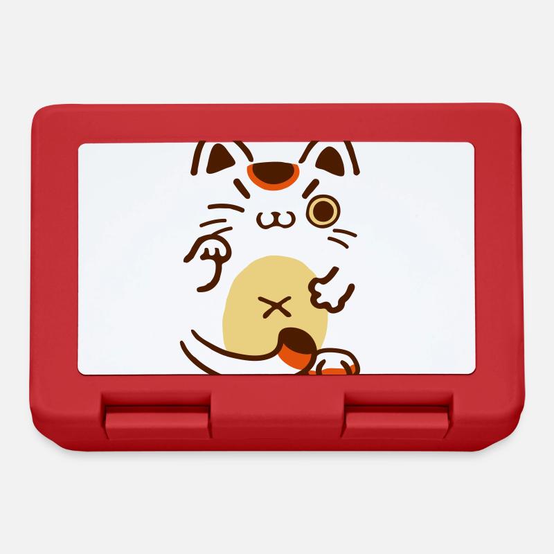 Maneki Neko - Boîte à goûter - rouge