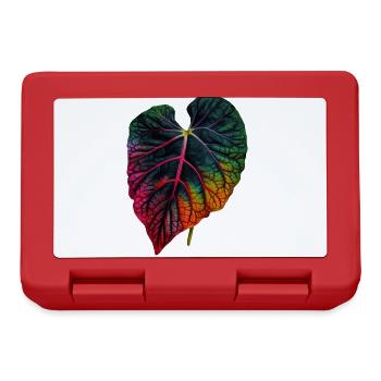 Cool colorful caladium leaf - plant motif - Lunchbox - red - Front