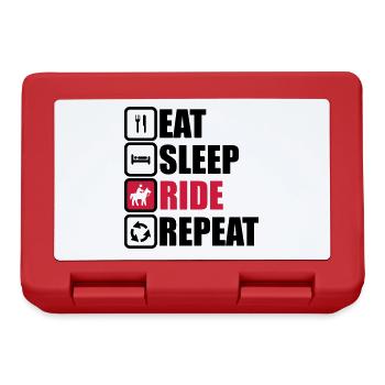 eat sleep ride repeat,horse riding,horses - Lunchbox - red - Front
