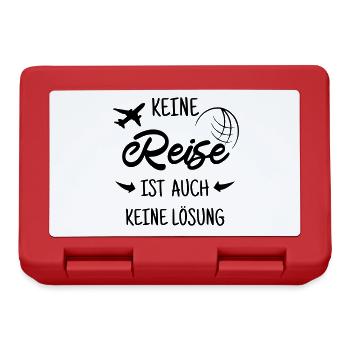 Keine Reise ist auch keine Lösung - Brotdose - Rot - Vorne