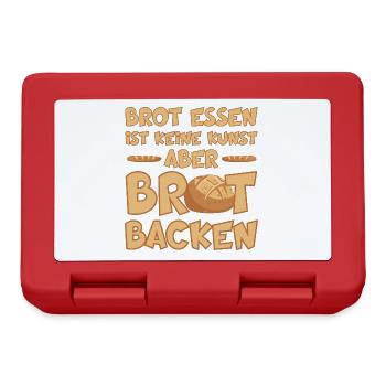 BROT BACKEN IST EINE KUNST - Brotdose - Rot - Vorne