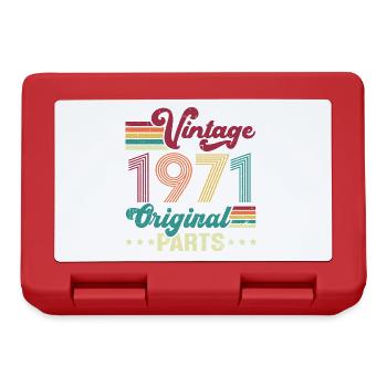 Vintage 1971 Original, Cadeau D'anniversaire - Boîte à goûter - rouge - Devant