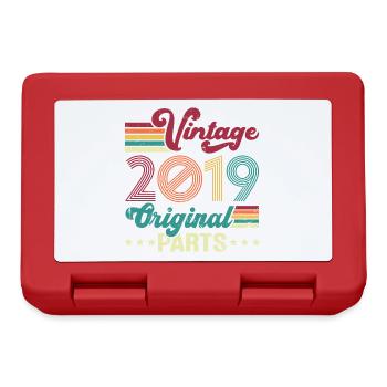 Vintage 2019 Original, Geburtstagsgeschenk - Brotdose - Rot - Vorne