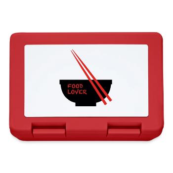 Amateur de nourriture (bol-transparent) - Boîte à goûter - rouge - Devant