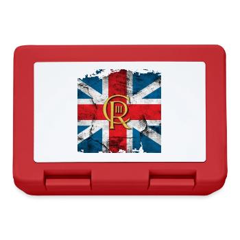 Couronnement du roi britannique Charles Angleterre Drapeau - Boîte à goûter - rouge - Devant