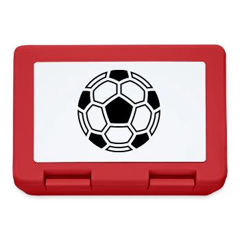 Football Mosaic (Ball Logo Symbol Pictogram / 2C) - Lunchbox - red - Front