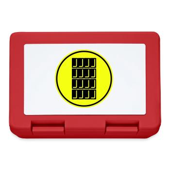 Symbole d’icône en chocolat - Boîte à goûter - rouge - Devant
