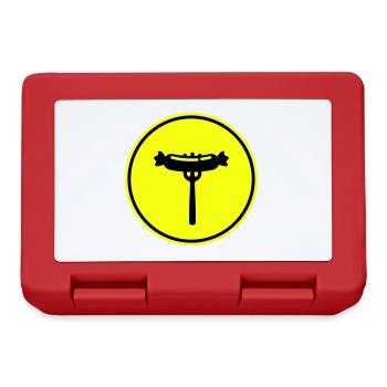 Bratwurst Fleisch icon - Brotdose - Rot - Vorne