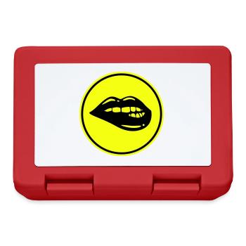 Lippen symbol - Brotdose - Rot - Vorne