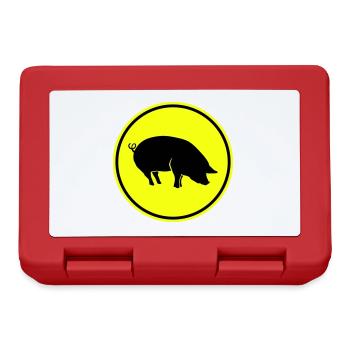 Animal porcin - Boîte à goûter - rouge - Devant