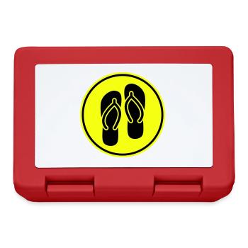 Flip-flops icon - Lunchbox - red - Front