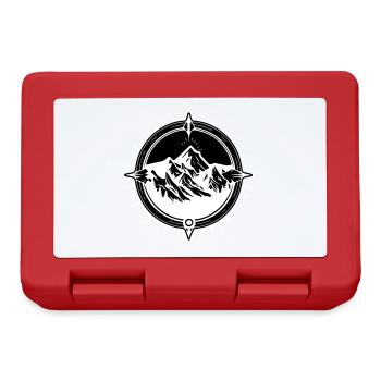 Symbole de voyage Compass Mountains - Boîte à goûter - rouge - Devant