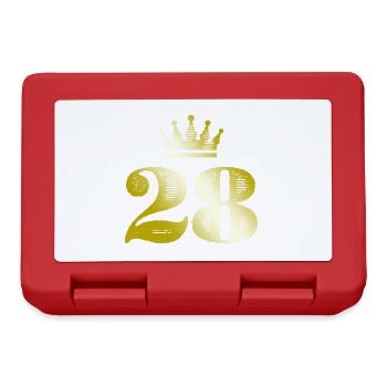 28 Number Crown Gold - Lunchbox - red - Front