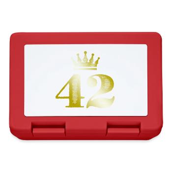 42 Chiffre Couronne Or - Boîte à goûter - rouge - Devant