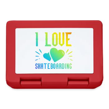 Ich Liebe Skateboard - Brotdose - Rot - Vorne