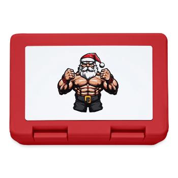 Santa Claus Muscles Gym Santa - Lunchbox - red - Front
