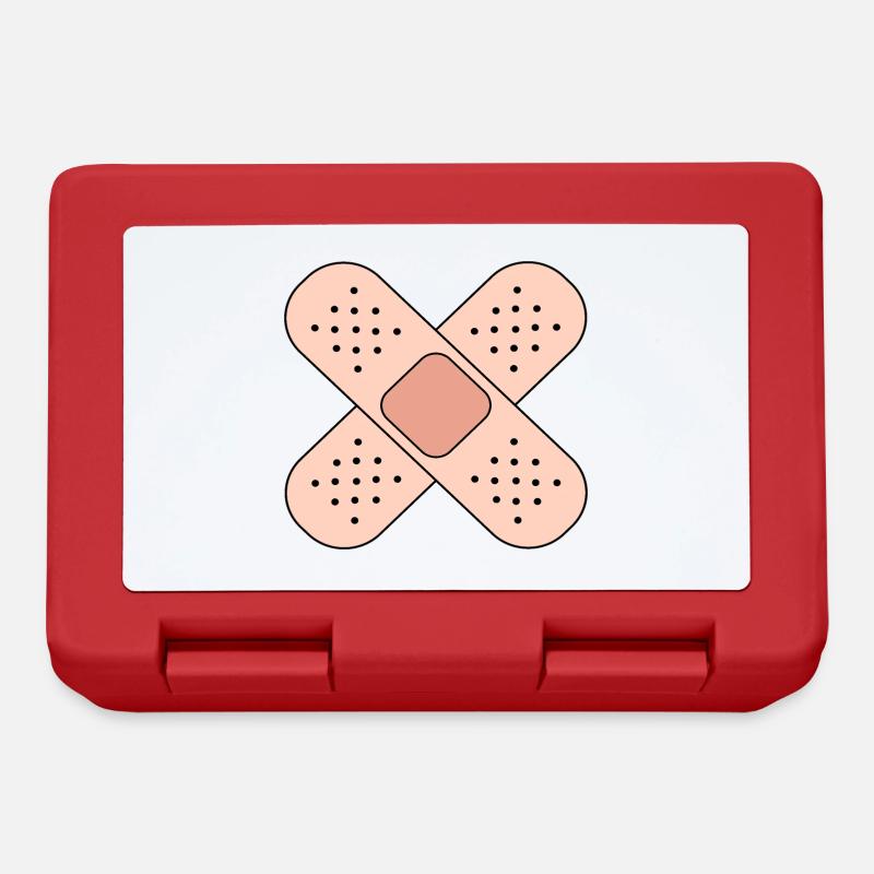 Symbole de blessure par bandage - Boîte à goûter - rouge