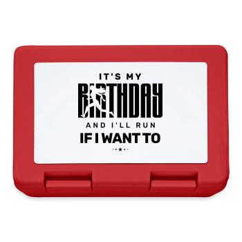 It’s My Birthday And I’ll Run if I Want To - Lunchbox - red - Front