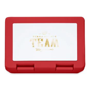 Niemals ohne mein Team Gold - Brotdose - Rot - Vorne