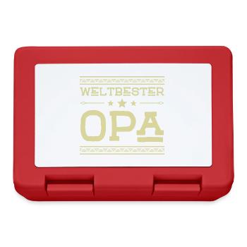 Weltbester Opa - Brotdose - Rot - Vorne