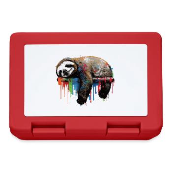 Graffiti Sloth - Lunchbox - red - Front
