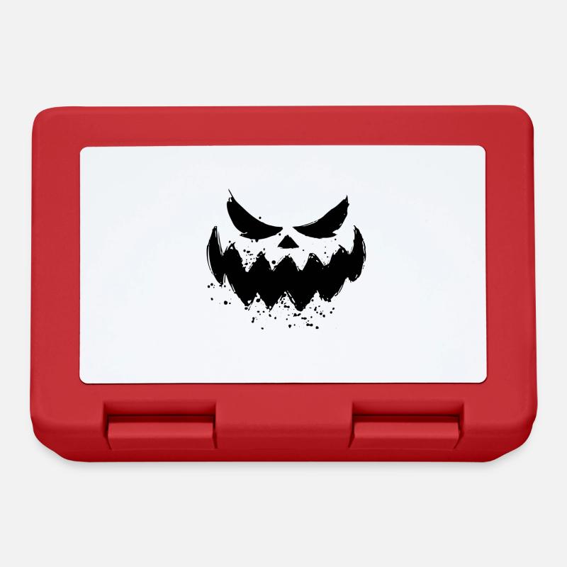 Scary Face - Lunchbox - red