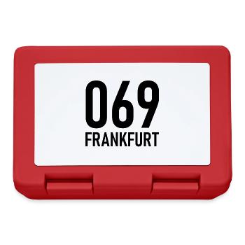 069 - Frankfurt - Vorwahl - Telefon - telefonieren - Brotdose - Rot - Vorne