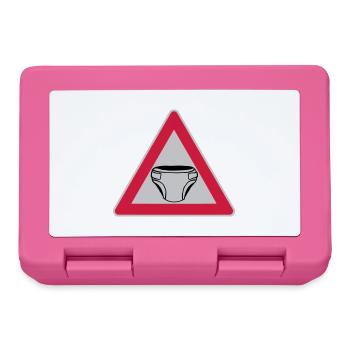 Caution Shield Diaper - Lunchbox - pink - Front