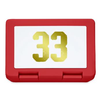 33 Maillot numéro - Boîte à goûter - rouge - Devant