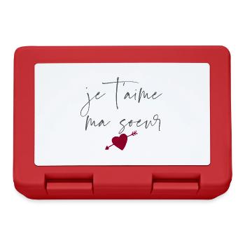 Je t'aime ma soeur - Boîte à goûter - rouge - Devant