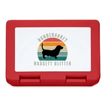 Basset Glitter Retro Sunset - Brotdose - Rot - Vorne