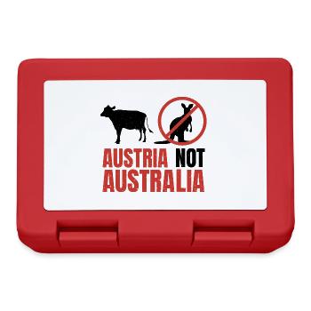 Austria Not Australia Kangaroos Funny Pun - Brotdose - Rot - Vorne