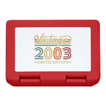 Vintage 2003 Anniversaire Rétro - Boîte à goûter - rouge - Devant