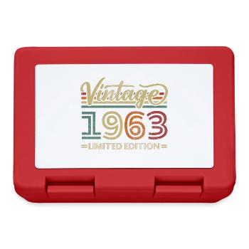 Vintage 1963 Anniversaire Rétro - Boîte à goûter - rouge - Devant