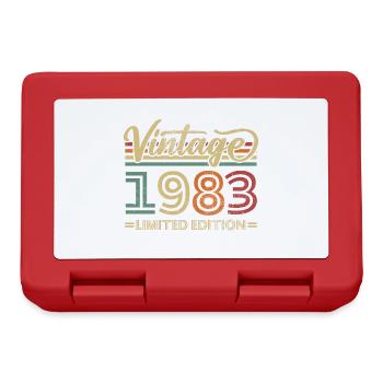 Vintage 1983 Anniversaire Rétro - Boîte à goûter - rouge - Devant