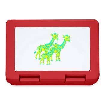 Girafe Afrique Safari Enfant Enfants Rétro Années 80 Années 90 - Boîte à goûter - rouge - Devant