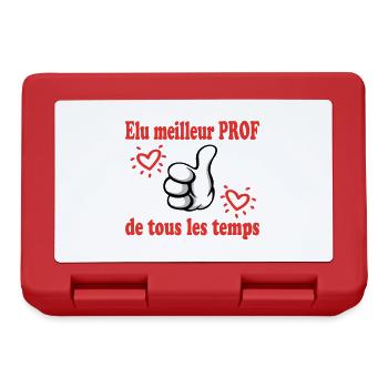 ELU MEILLEUR PROF DE TOUS LES TEMPS - Boîte à goûter - rouge - Devant
