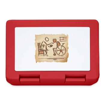 Geriatric Nurse, Caregiver, Caregiver -Vintage Art - Lunchbox - red - Front