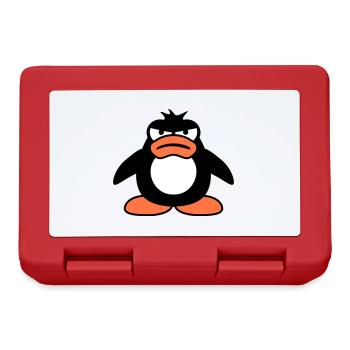 Penguin Angry Unhappy Bad Mood - Lunchbox - red - Front