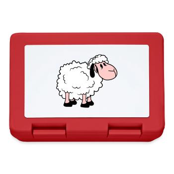 Sheep Baby Stands Cute Cute Lamb Child Cool Comic - Lunchbox - red - Front