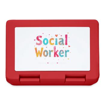 Advocate Support & Empower Social Worker Month - Lunchbox - red - Front