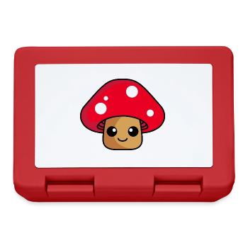 Bande dessinée champignon - Boîte à goûter - rouge - Devant