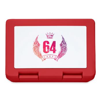 64 Couronne numérique - Boîte à goûter - rouge - Devant