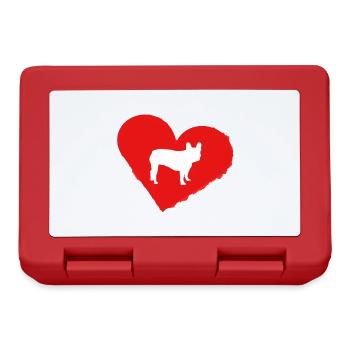 Frenchie, Bully, Français Bulldog, Cadeau - Boîte à goûter - rouge - Devant