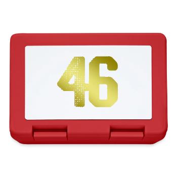 46 Zahl Trikot - Brotdose - Rot - Vorne