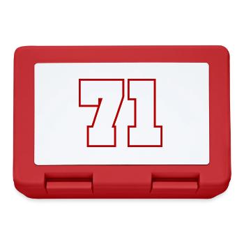 71 Zahl nummer - Brotdose - Rot - Vorne